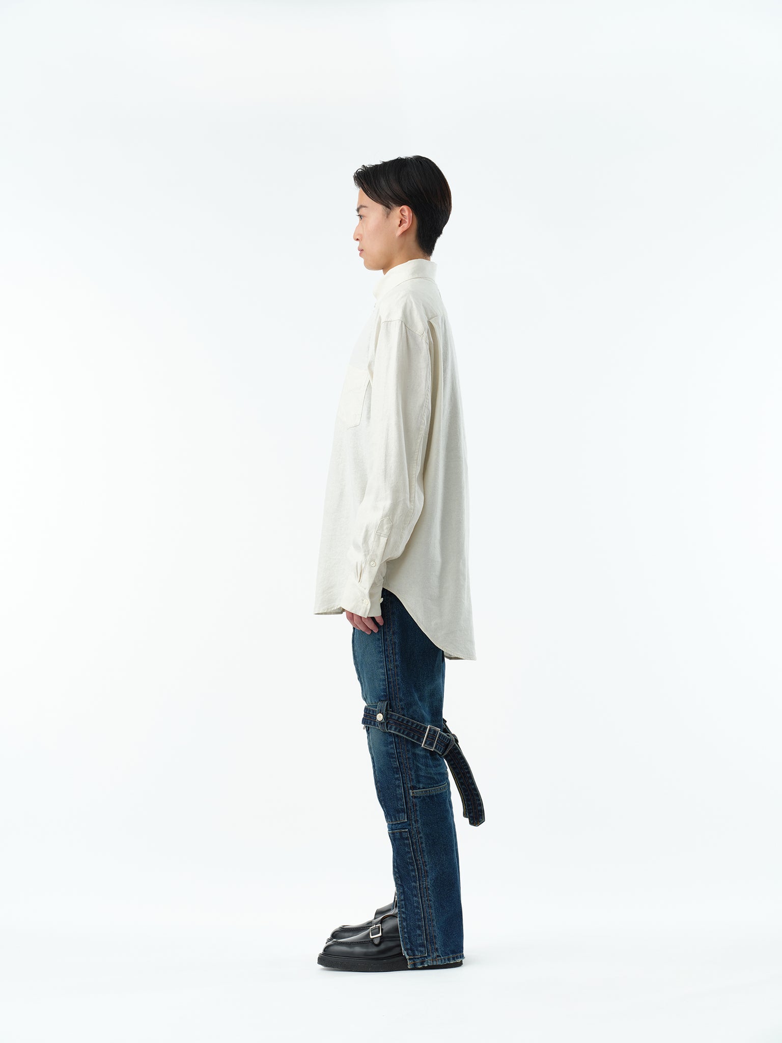 REGULAR FIT TAB COLLAR SHIRT .13【OFF WHITE】