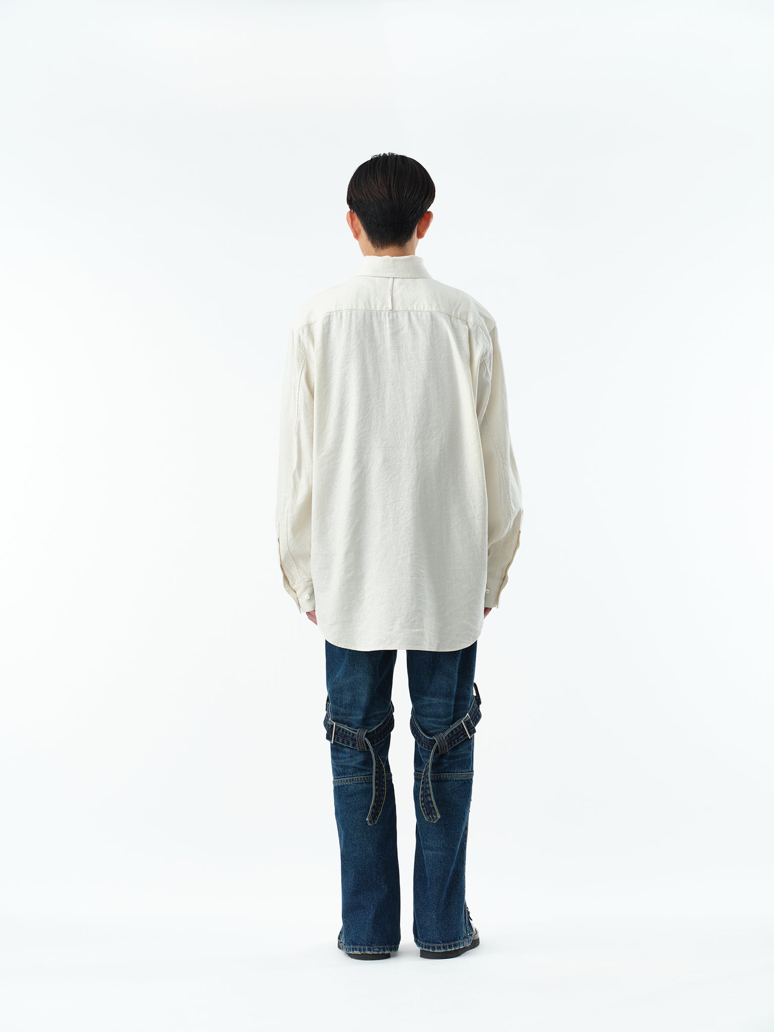 REGULAR FIT TAB COLLAR SHIRT .13【OFF WHITE】