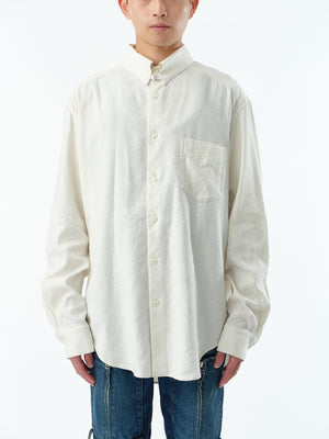 REGULAR FIT TAB COLLAR SHIRT .13【OFF WHITE】