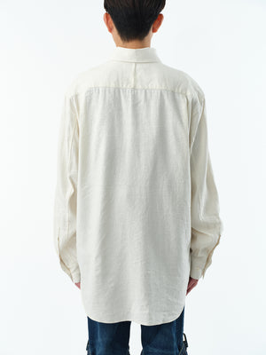 REGULAR FIT TAB COLLAR SHIRT .13【OFF WHITE】