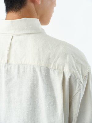 REGULAR FIT TAB COLLAR SHIRT .13【OFF WHITE】