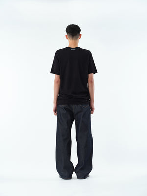 CUT-OFF T-SHIRT .13【BLACK -TEXT-】