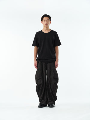 GARMENT DYED BANANA CUTTING PANTS .13 [ASH BLACK]