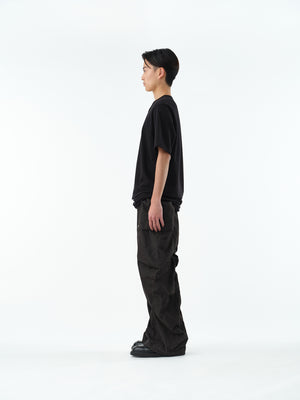 GARMENT DYED BANANA CUTTING PANTS .13 [ASH BLACK]