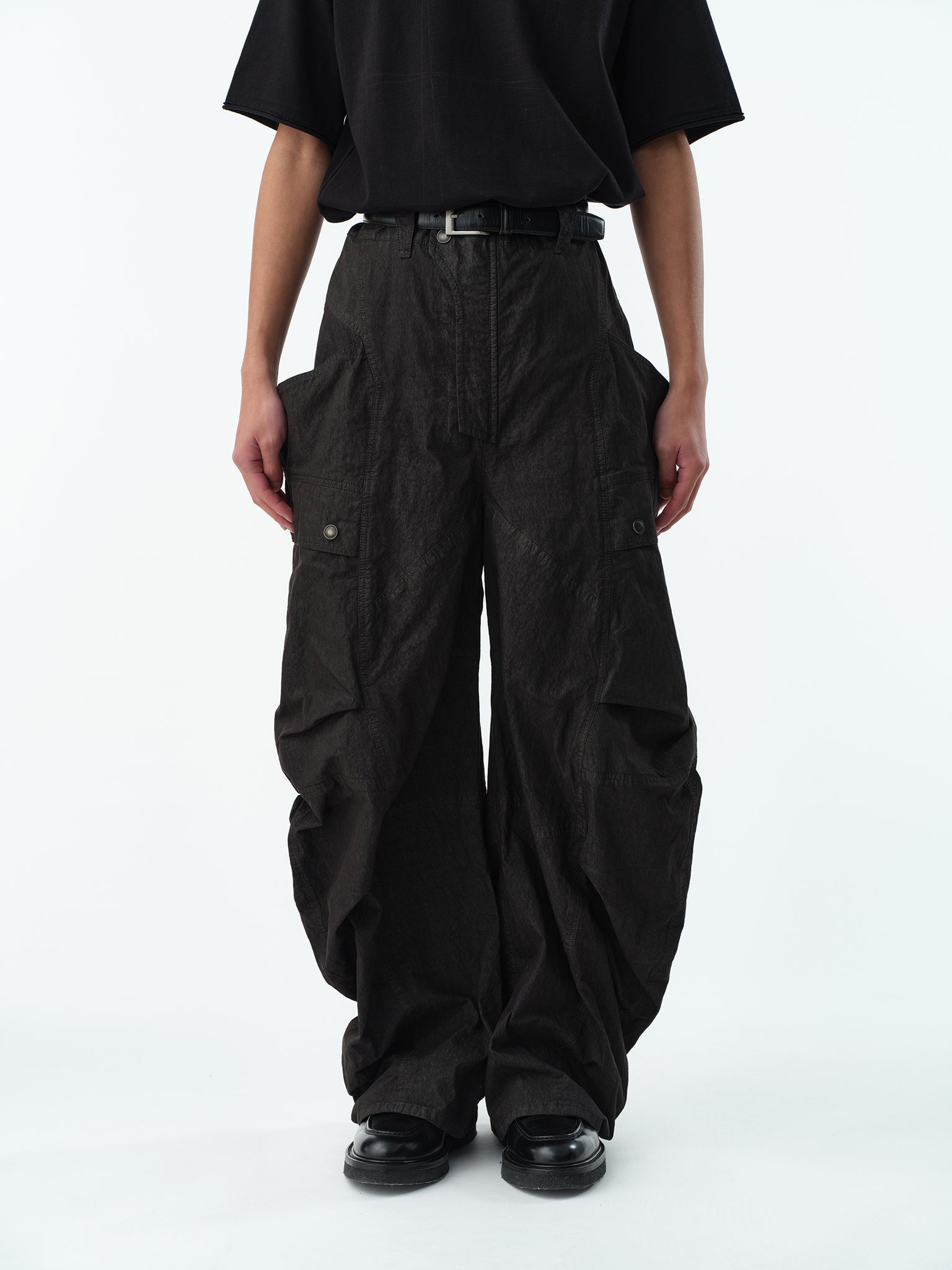 GARMENT DYED BANANA CUTTING PANTS .13 [ASH BLACK]