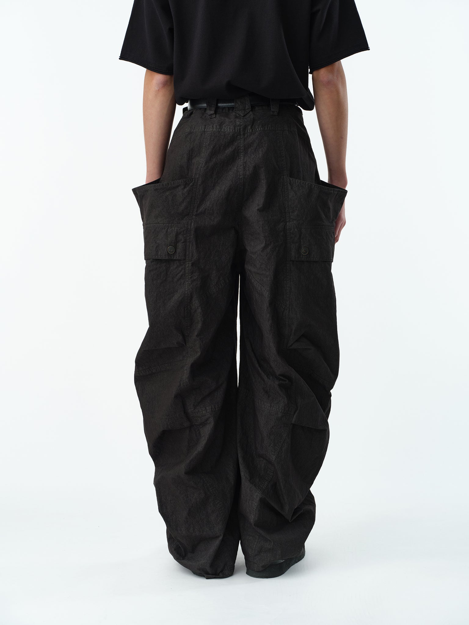 GARMENT DYED BANANA CUTTING PANTS .13 [ASH BLACK]