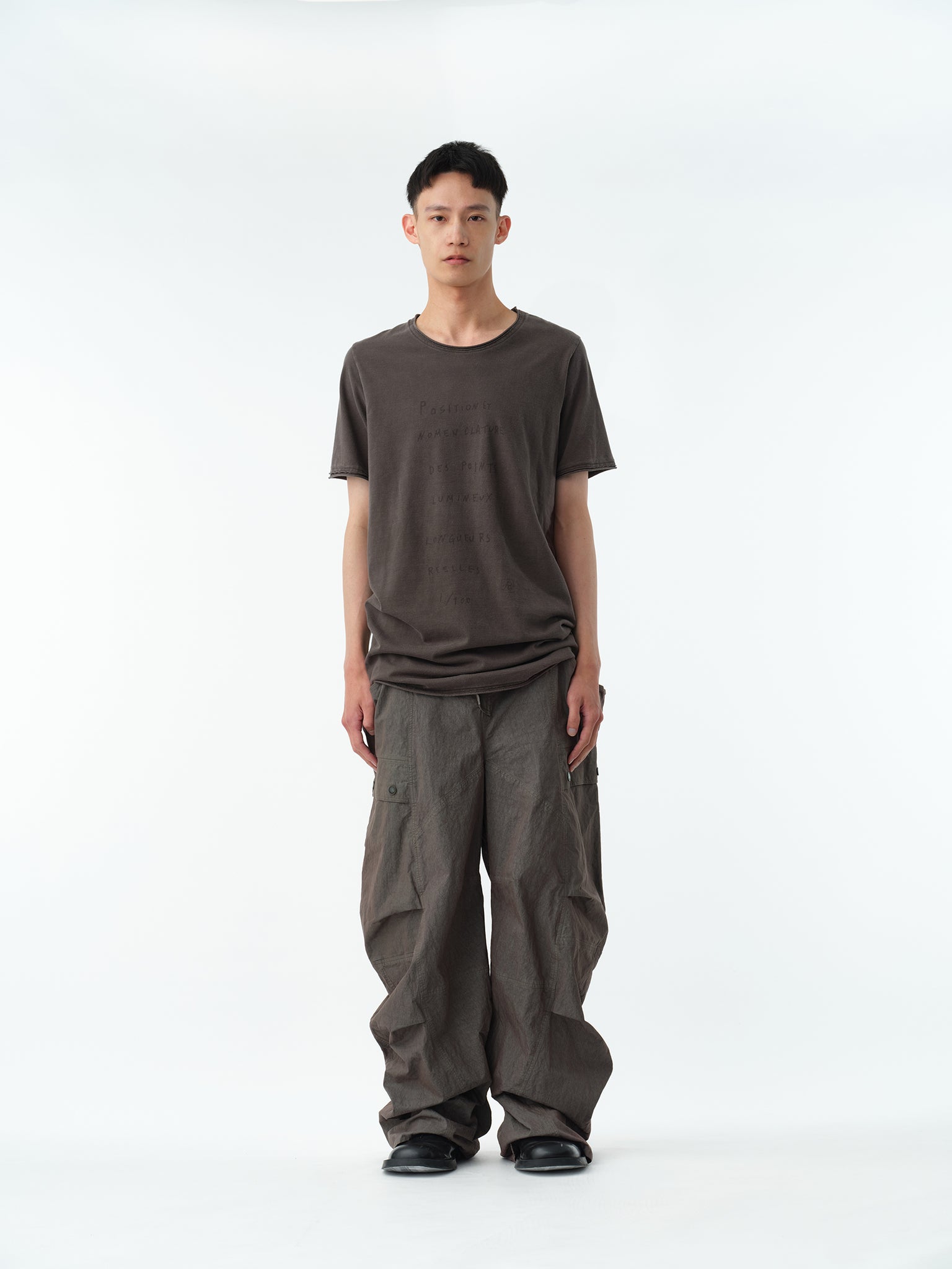 GARMENT DYED BANANA CUTTING PANTS .13【IRON BROWN】