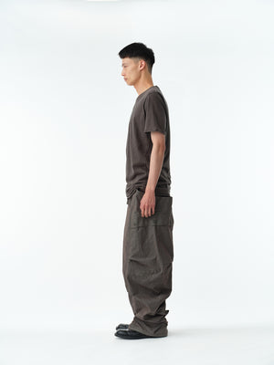 GARMENT DYED BANANA CUTTING PANTS .13【IRON BROWN】