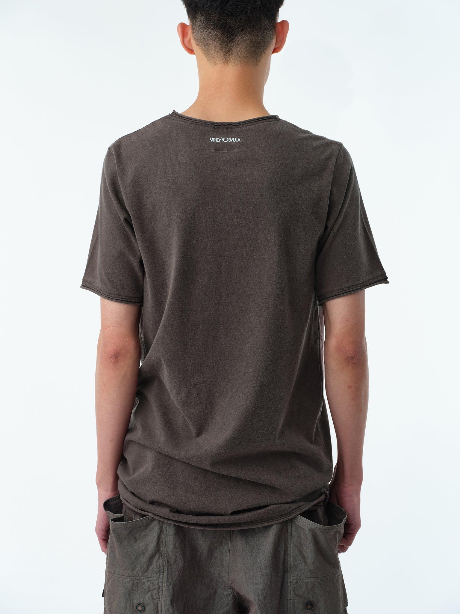 CUT-OFF FADE T-SHIRT .13【FADE BROWN -TEXT-】