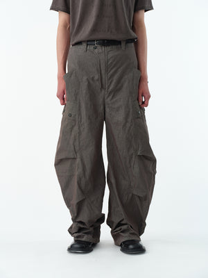 GARMENT DYED BANANA CUTTING PANTS .13【IRON BROWN】