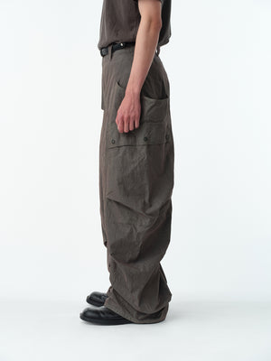 GARMENT DYED BANANA CUTTING PANTS .13【IRON BROWN】