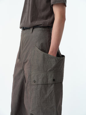 GARMENT DYED BANANA CUTTING PANTS .13【IRON BROWN】