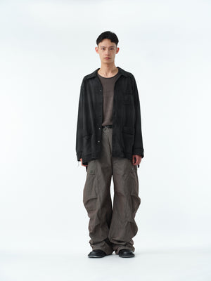 GARMENT DYED BANANA CUTTING PANTS .13【IRON BROWN】