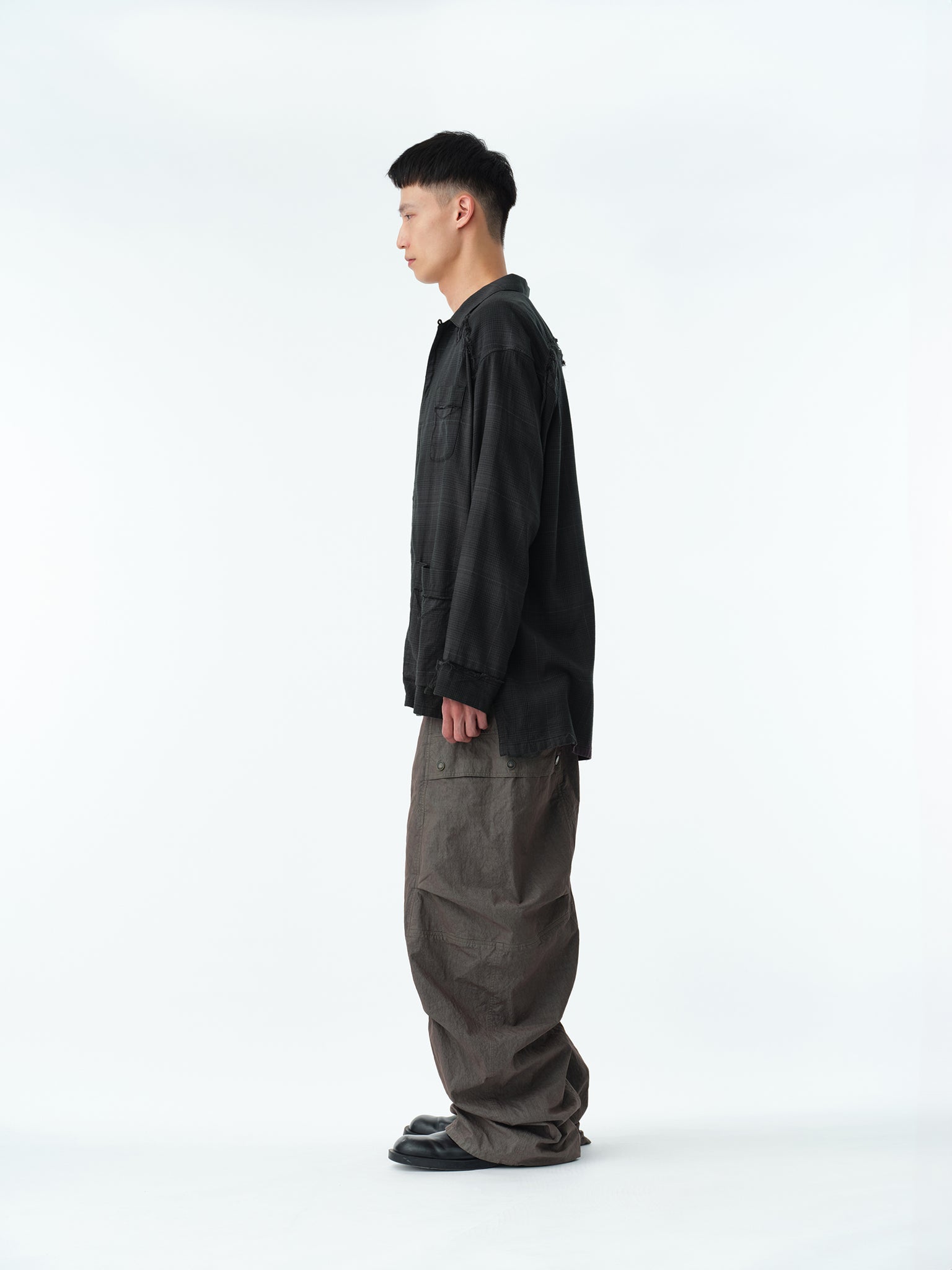 GARMENT DYED BANANA CUTTING PANTS .13【IRON BROWN】