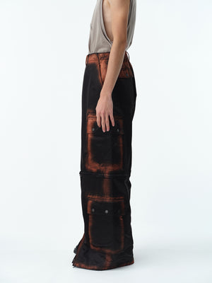 RUSTY SATIN TRANSFORM CARGO PANTS .13 [RUSTY BLACK]