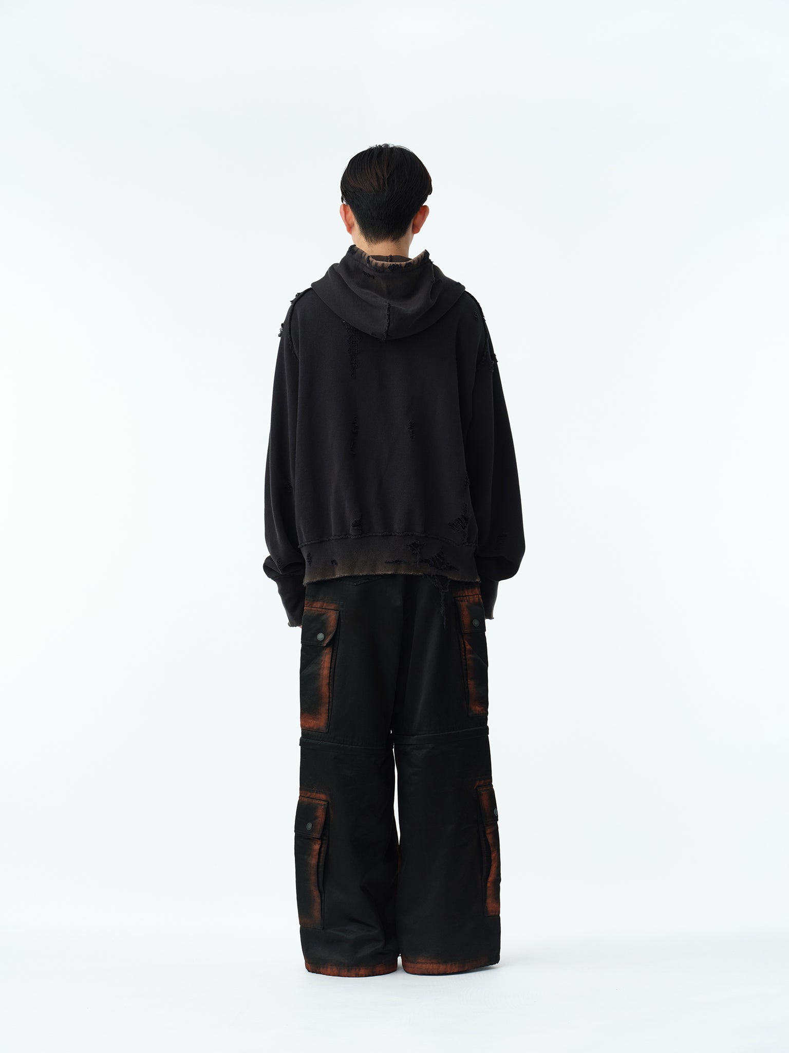 RUSTY SATIN TRANSFORM CARGO PANTS .13 [RUSTY BLACK]