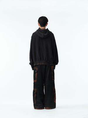 RUSTY SATIN TRANSFORM CARGO PANTS .13 [RUSTY BLACK]