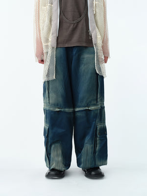 RUSTY SATIN TRANSFORM CARGO PANTS .13 [RUSTY BLUE]