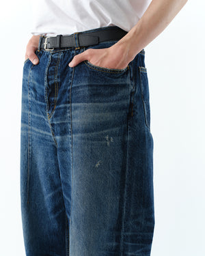 WIDE SEAM DENIM BAGGY PANTS .13【USED INDIGO】