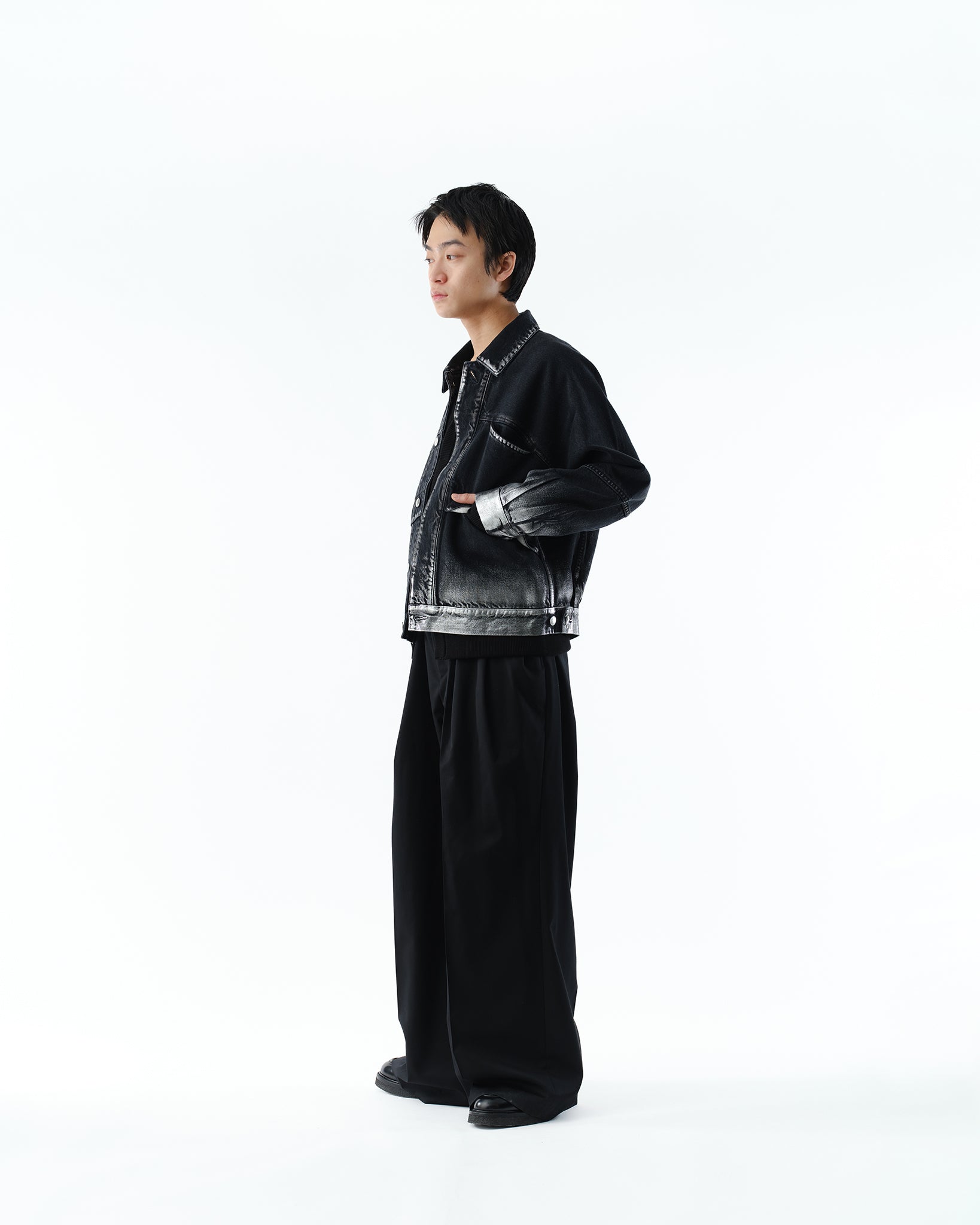 DENIM JACKET -TYRANT Mk-Ⅱ-【FOILED WASH BLACK】
