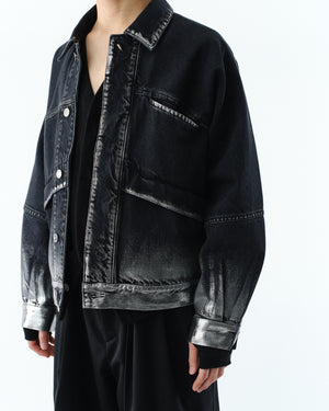 DENIM JACKET -TYRANT Mk-Ⅱ-【FOILED WASH BLACK】