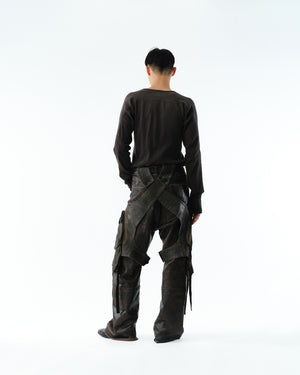 CRACKING COATED CARGO HARNESS .13【BLACK BROWN】