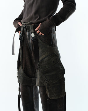 CRACKING COATED CARGO HARNESS .13【BLACK BROWN】