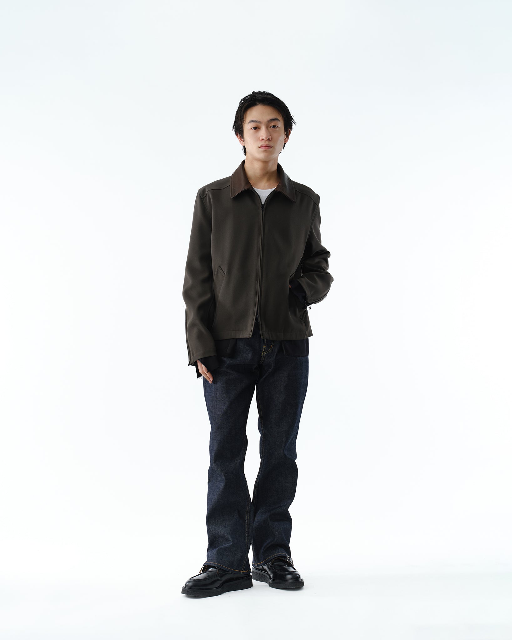SLIM FLARE DENIM PANTS -Sharon-.06【RIGID INDIGO】