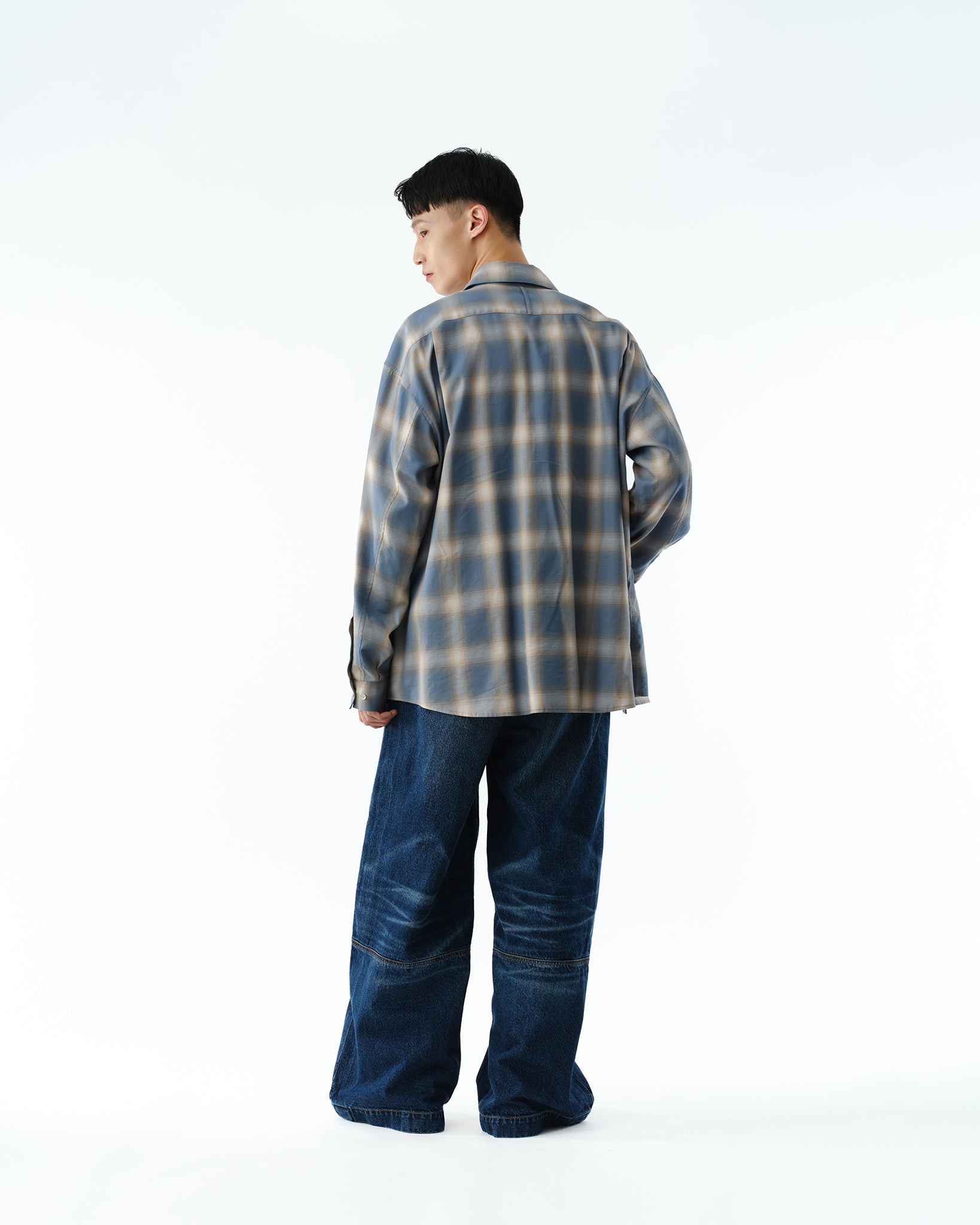 WIDE SEAM DENIM BAGGY PANTS .13【DAMAGE INDIGO】