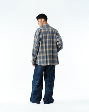 WIDE SEAM DENIM BAGGY PANTS .13【DAMAGE INDIGO】