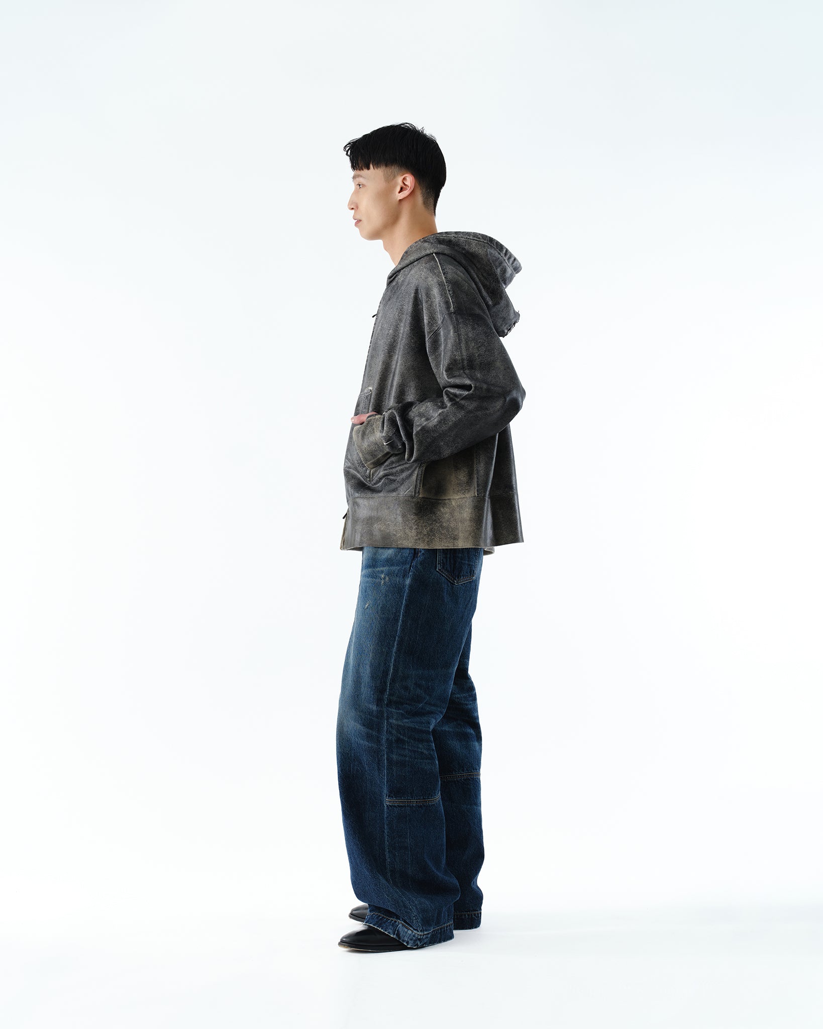 WIDE SEAM DENIM BAGGY PANTS .13【USED INDIGO】